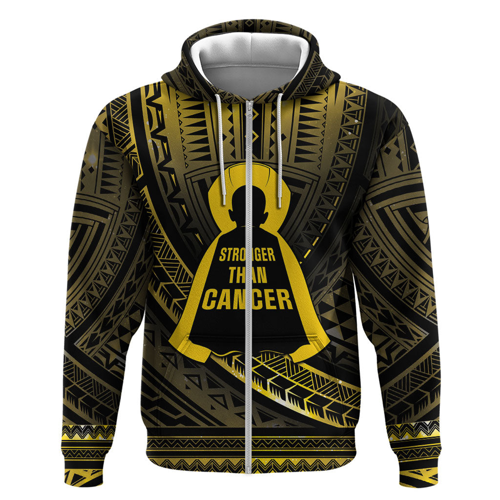 Personalised Polynesia Childhood Cancer Support Hoodie You Are Stronger Than Cancer