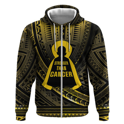 Personalised Polynesia Childhood Cancer Support Hoodie You Are Stronger Than Cancer