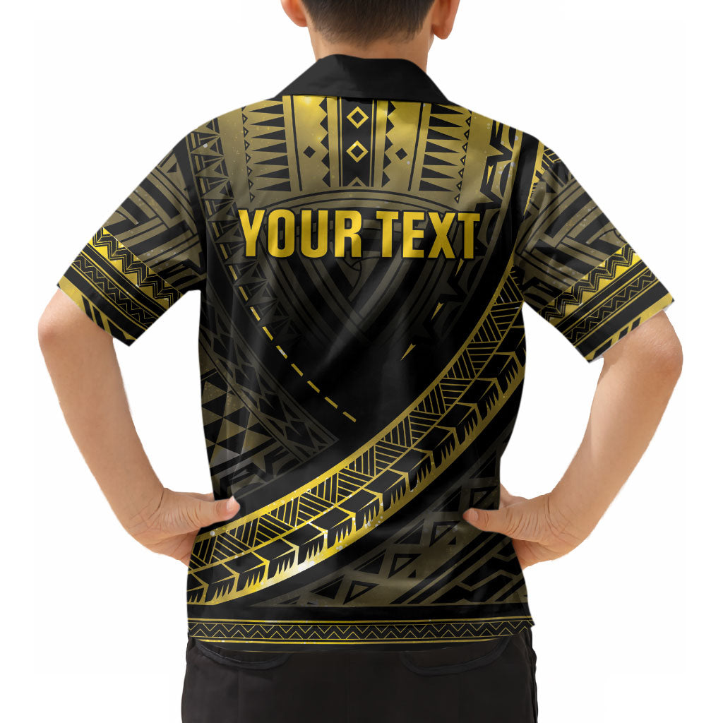 Personalised Polynesia Childhood Cancer Support Kid Hawaiian Shirt You Are Stronger Than Cancer