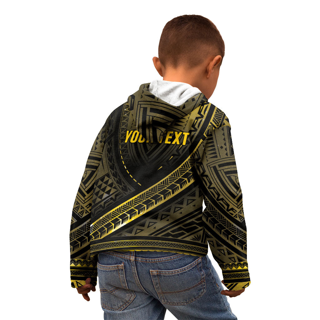 Personalised Polynesia Childhood Cancer Support Kid Hoodie You Are Stronger Than Cancer