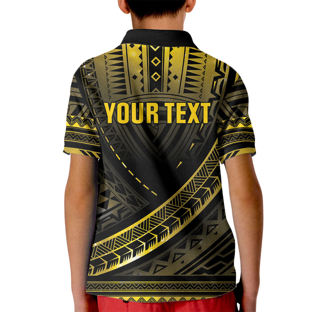 Personalised Polynesia Childhood Cancer Support Kid Polo Shirt You Are Stronger Than Cancer