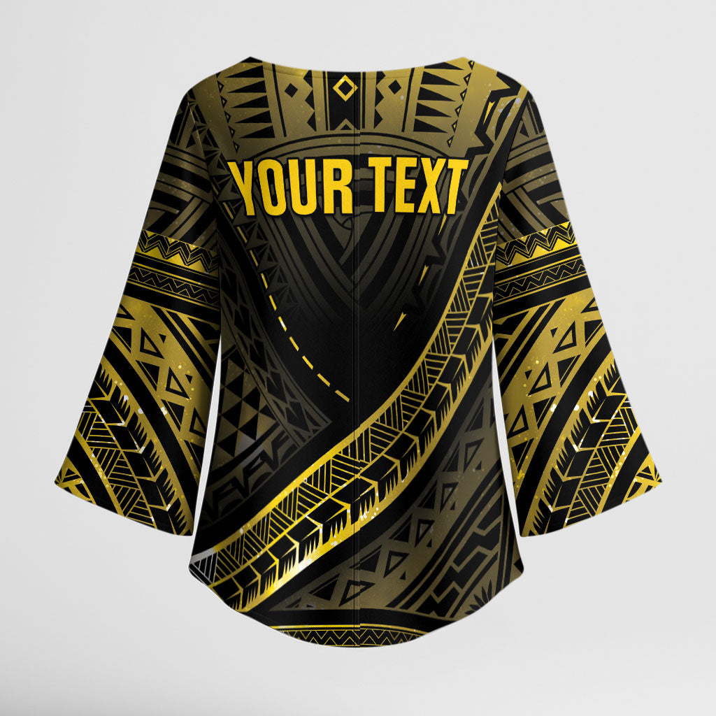 Personalised Polynesia Childhood Cancer Support Kimono Sleeve Blouse You Are Stronger Than Cancer
