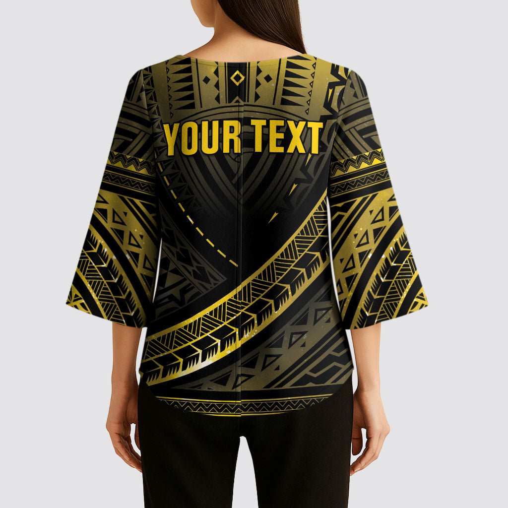 Personalised Polynesia Childhood Cancer Support Kimono Sleeve Blouse You Are Stronger Than Cancer