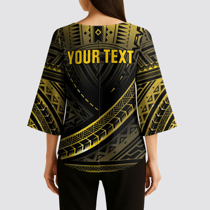 Personalised Polynesia Childhood Cancer Support Kimono Sleeve Blouse You Are Stronger Than Cancer
