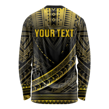 Personalised Polynesia Childhood Cancer Support Long Sleeve Shirt You Are Stronger Than Cancer
