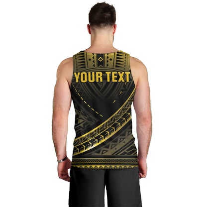Personalised Polynesia Childhood Cancer Support Men Tank Top You Are Stronger Than Cancer