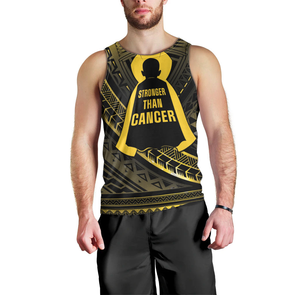 Personalised Polynesia Childhood Cancer Support Men Tank Top You Are Stronger Than Cancer