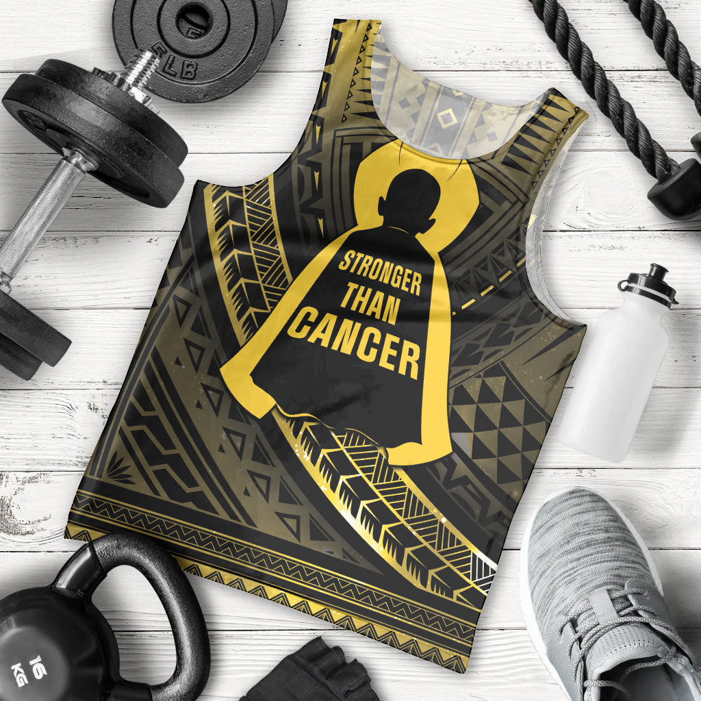 Personalised Polynesia Childhood Cancer Support Men Tank Top You Are Stronger Than Cancer
