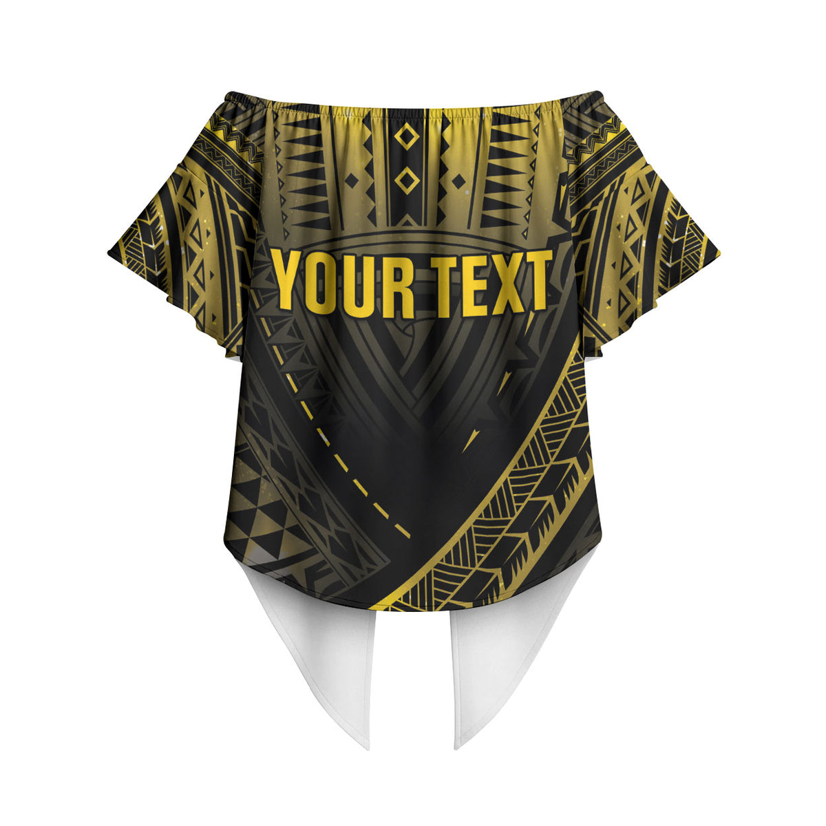 Personalised Polynesia Childhood Cancer Support Off Shoulder Wrap Waist Top You Are Stronger Than Cancer