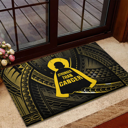 Polynesia Childhood Cancer Support Rubber Doormat You Are Stronger Than Cancer