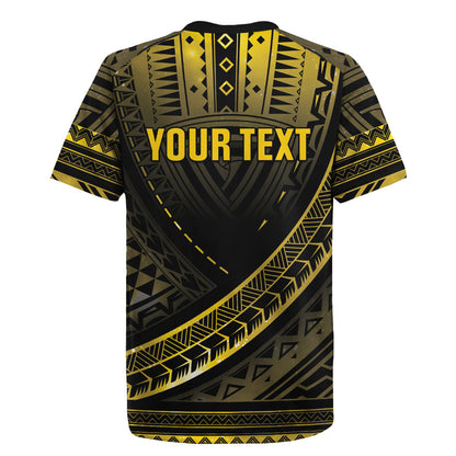 Personalised Polynesia Childhood Cancer Support Rugby Jersey You Are Stronger Than Cancer