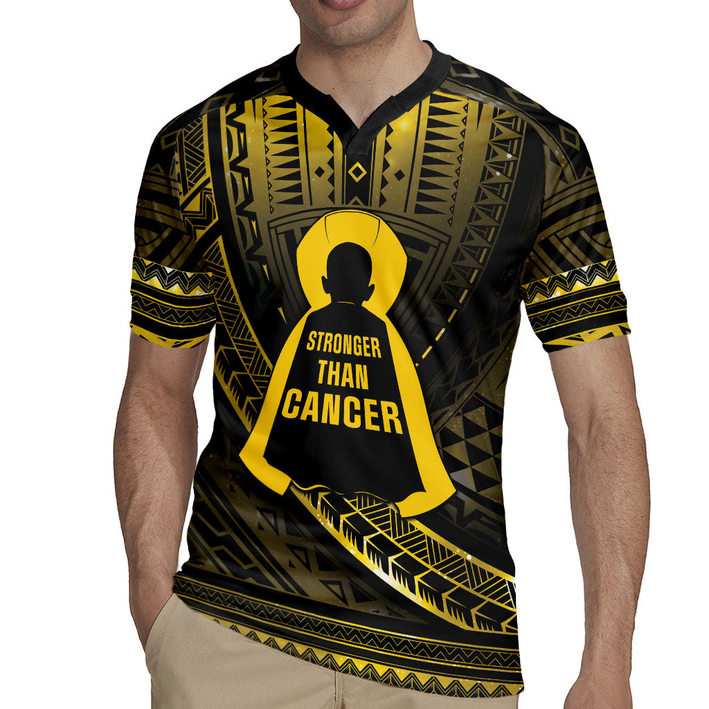 Personalised Polynesia Childhood Cancer Support Rugby Jersey You Are Stronger Than Cancer