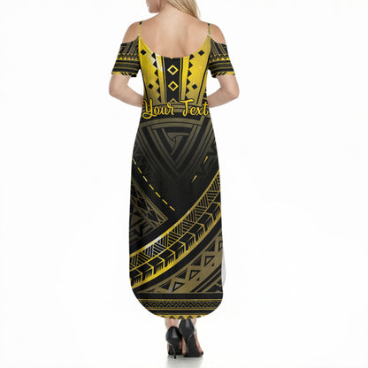Personalised Polynesia Childhood Cancer Support Summer Maxi Dress You Are Stronger Than Cancer