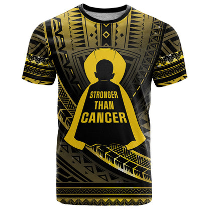 Personalised Polynesia Childhood Cancer Support T Shirt You Are Stronger Than Cancer