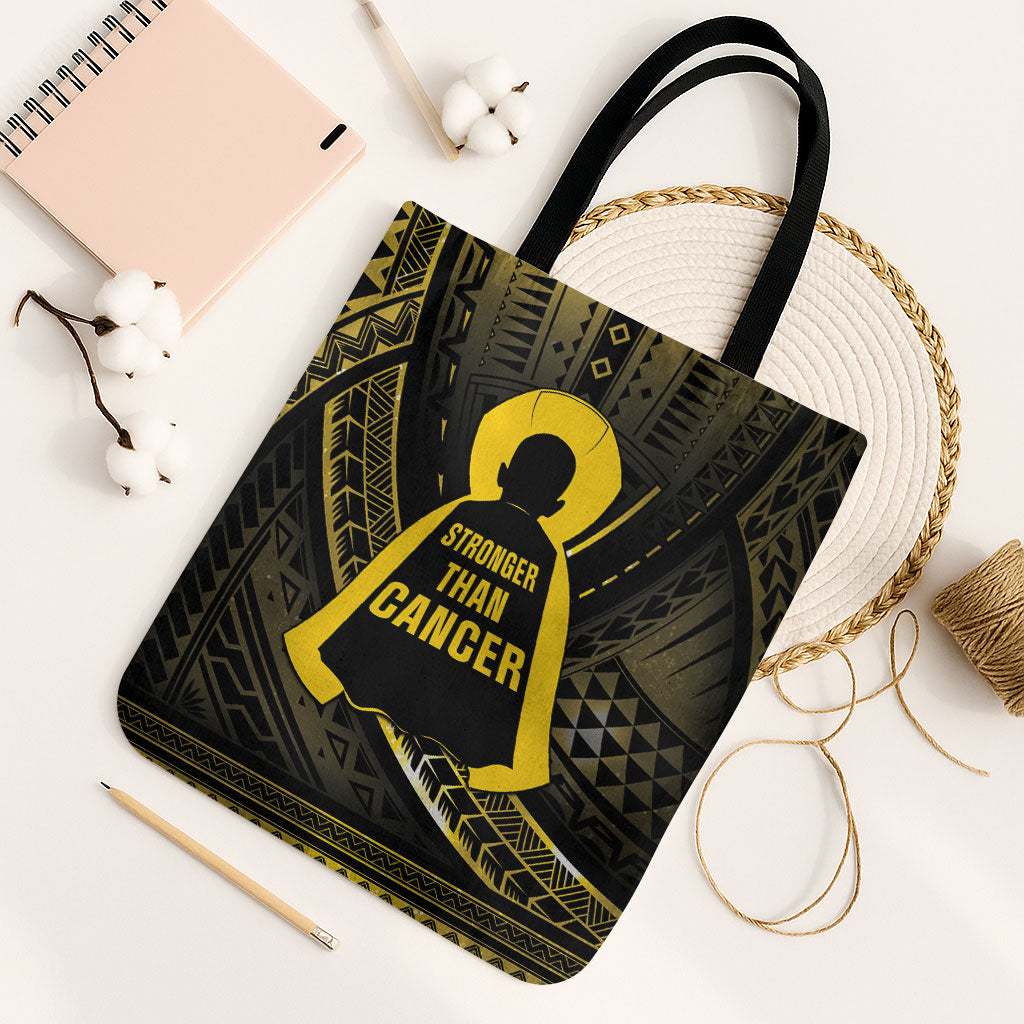 Polynesia Childhood Cancer Support Tote Bag You Are Stronger Than Cancer