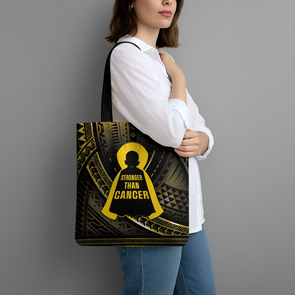 Polynesia Childhood Cancer Support Tote Bag You Are Stronger Than Cancer