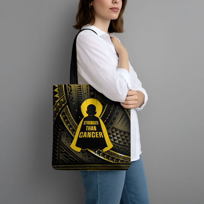 Polynesia Childhood Cancer Support Tote Bag You Are Stronger Than Cancer
