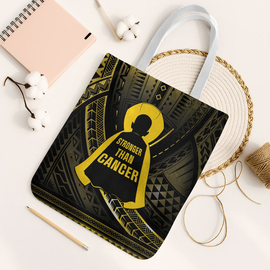Polynesia Childhood Cancer Support Tote Bag You Are Stronger Than Cancer