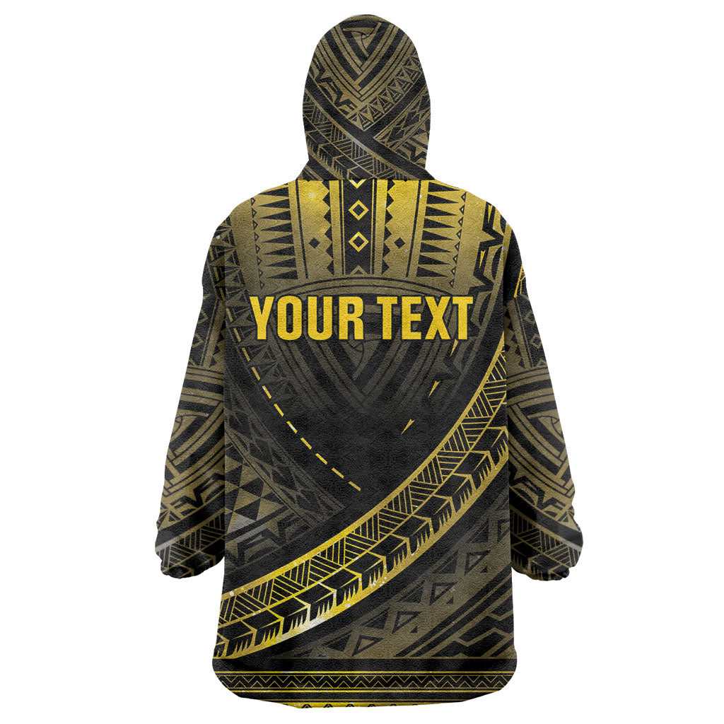 Personalised Polynesia Childhood Cancer Support Wearable Blanket Hoodie You Are Stronger Than Cancer