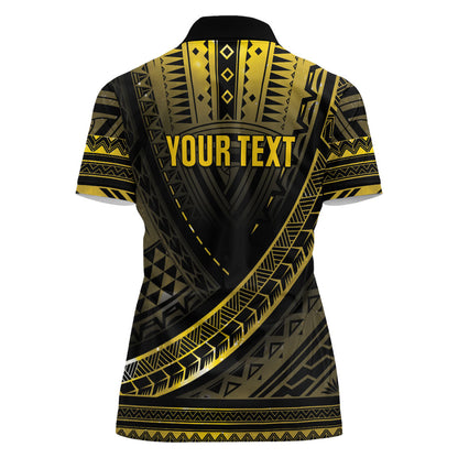 Personalised Polynesia Childhood Cancer Support Women Polo Shirt You Are Stronger Than Cancer