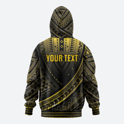 Personalised Polynesia Childhood Cancer Support Zip Hoodie You Are Stronger Than Cancer