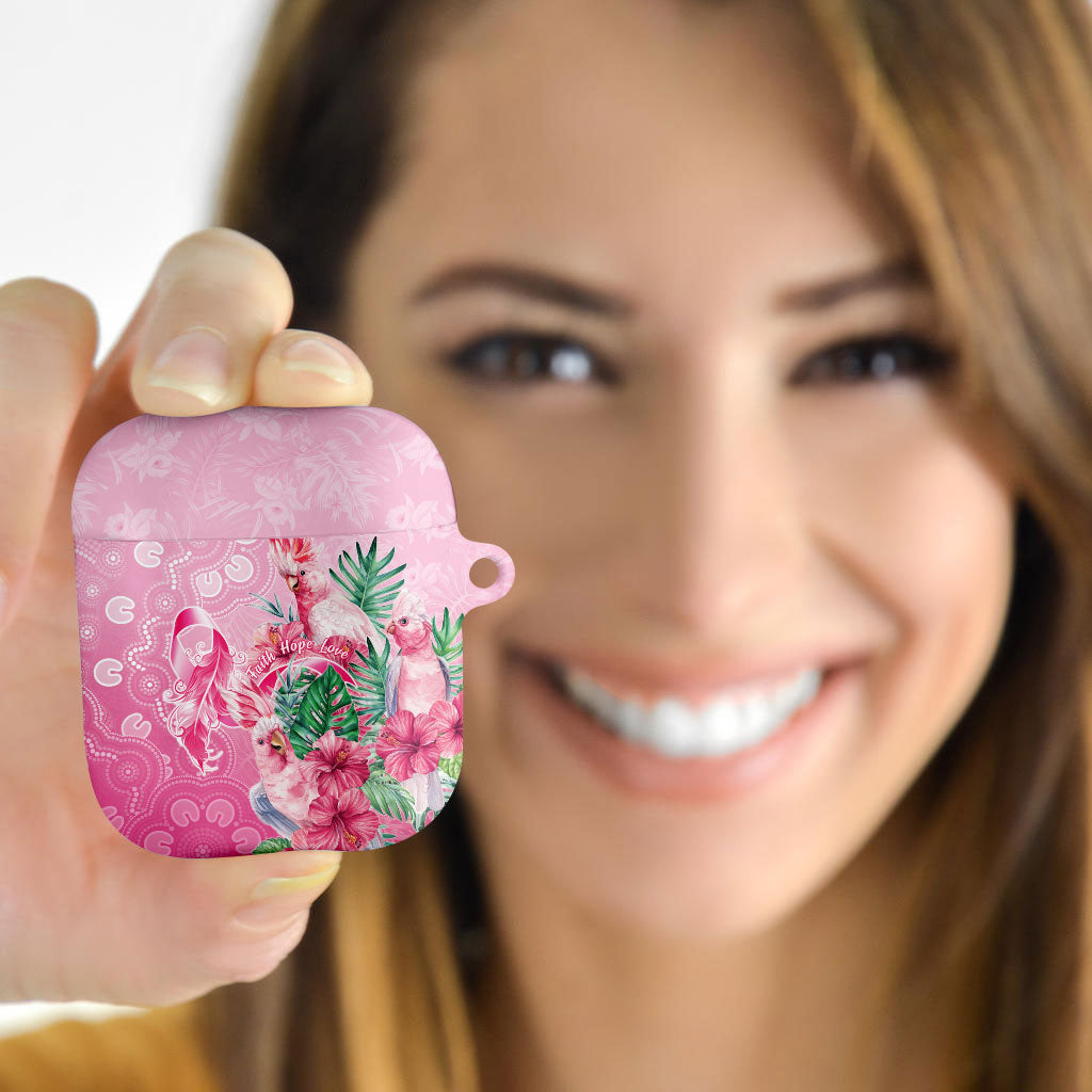 Australia Cockatoos Breast Cancer AirPods Case Faith Hope Love