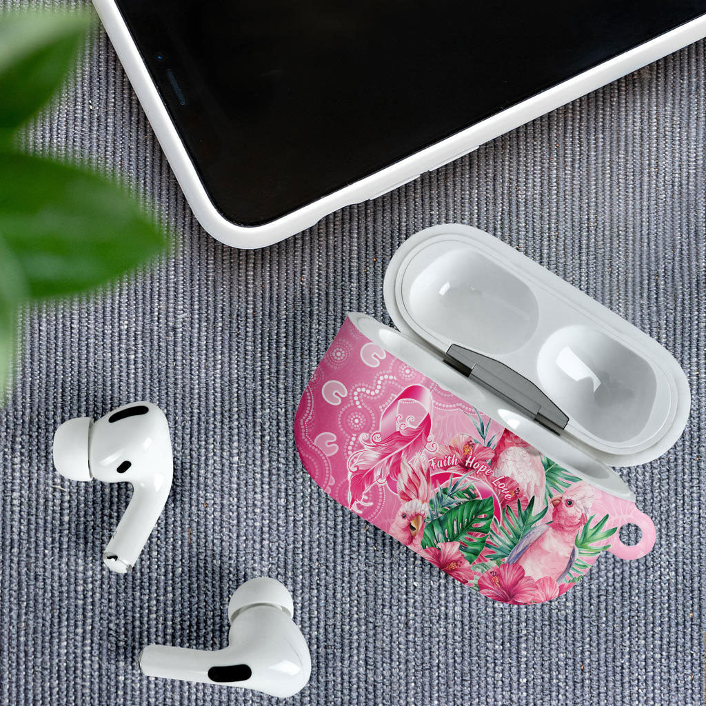 Australia Cockatoos Breast Cancer AirPods Case Faith Hope Love