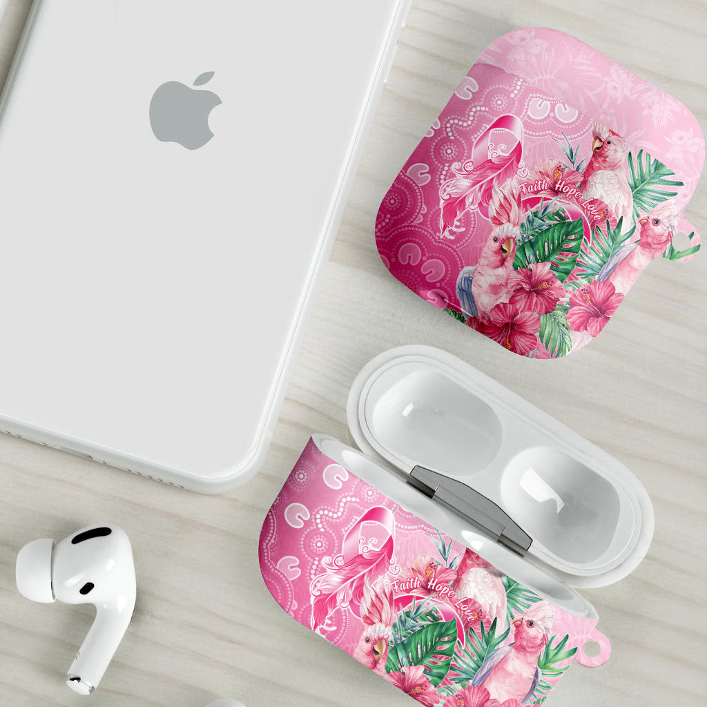Australia Cockatoos Breast Cancer AirPods Case Faith Hope Love