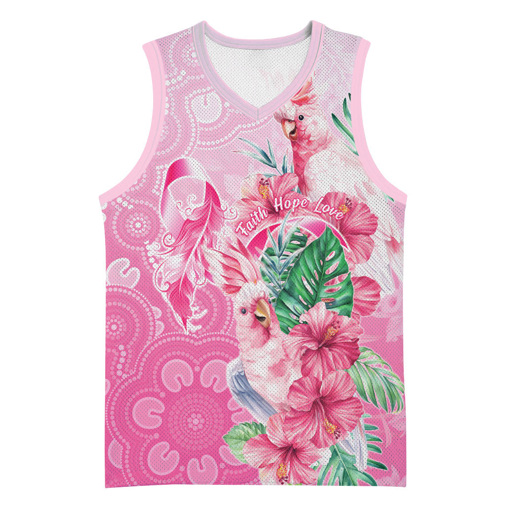 Australia Cockatoos Breast Cancer Basketball Jersey Faith Hope Love