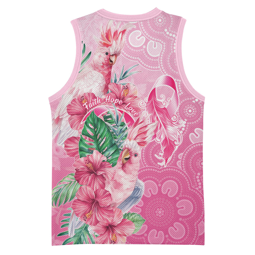 Australia Cockatoos Breast Cancer Basketball Jersey Faith Hope Love