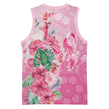 Australia Cockatoos Breast Cancer Basketball Jersey Faith Hope Love