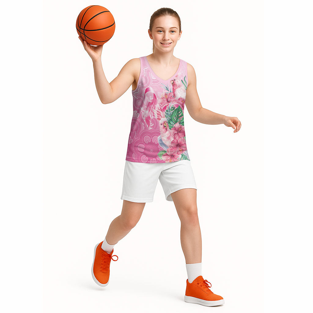 Australia Cockatoos Breast Cancer Basketball Jersey Faith Hope Love