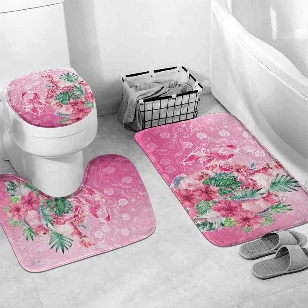 Australia Cockatoos Breast Cancer Bathroom Set Faith Hope Love
