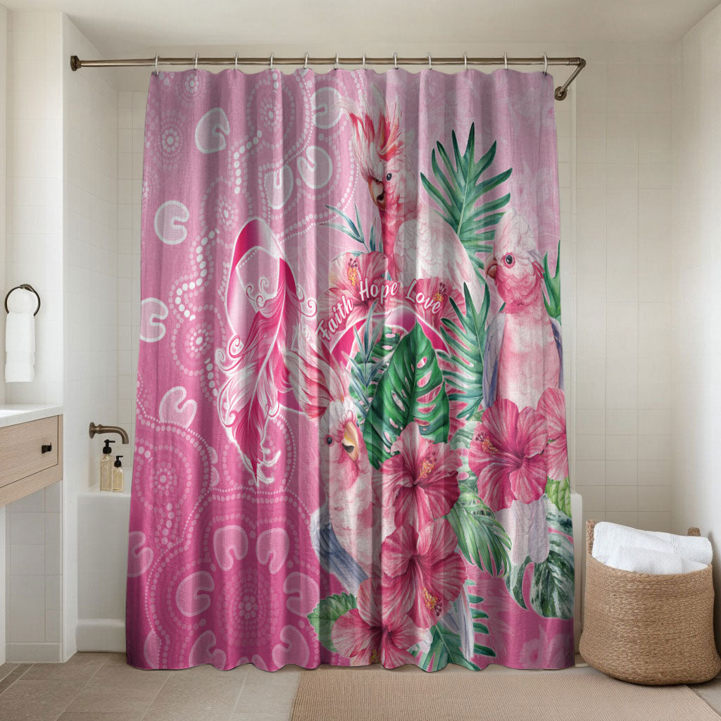 Australia Cockatoos Breast Cancer Bathroom Set Faith Hope Love