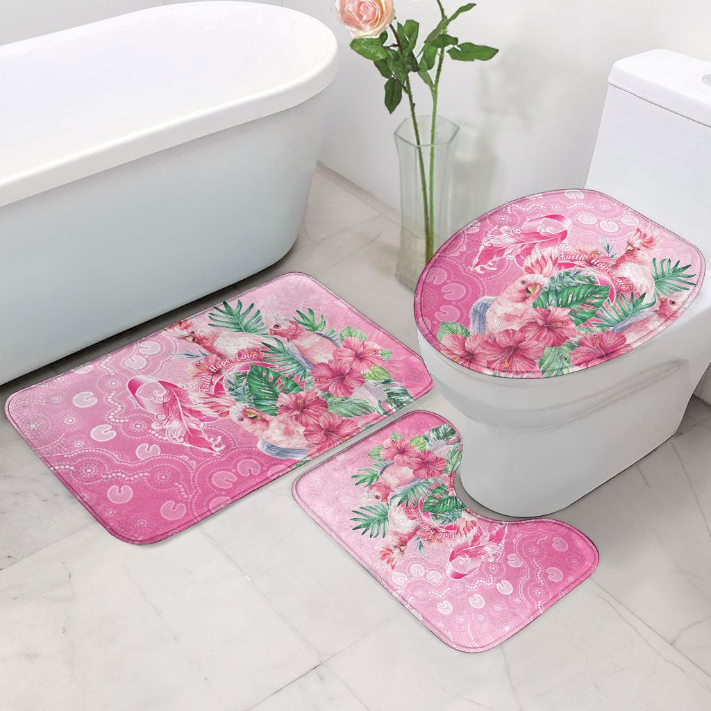 Australia Cockatoos Breast Cancer Bathroom Set Faith Hope Love