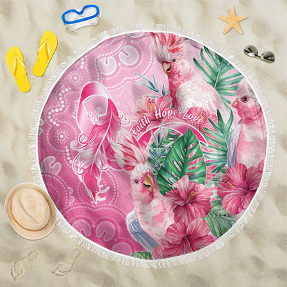 Australia Cockatoos Breast Cancer Beach Blanket Faith Hope Love