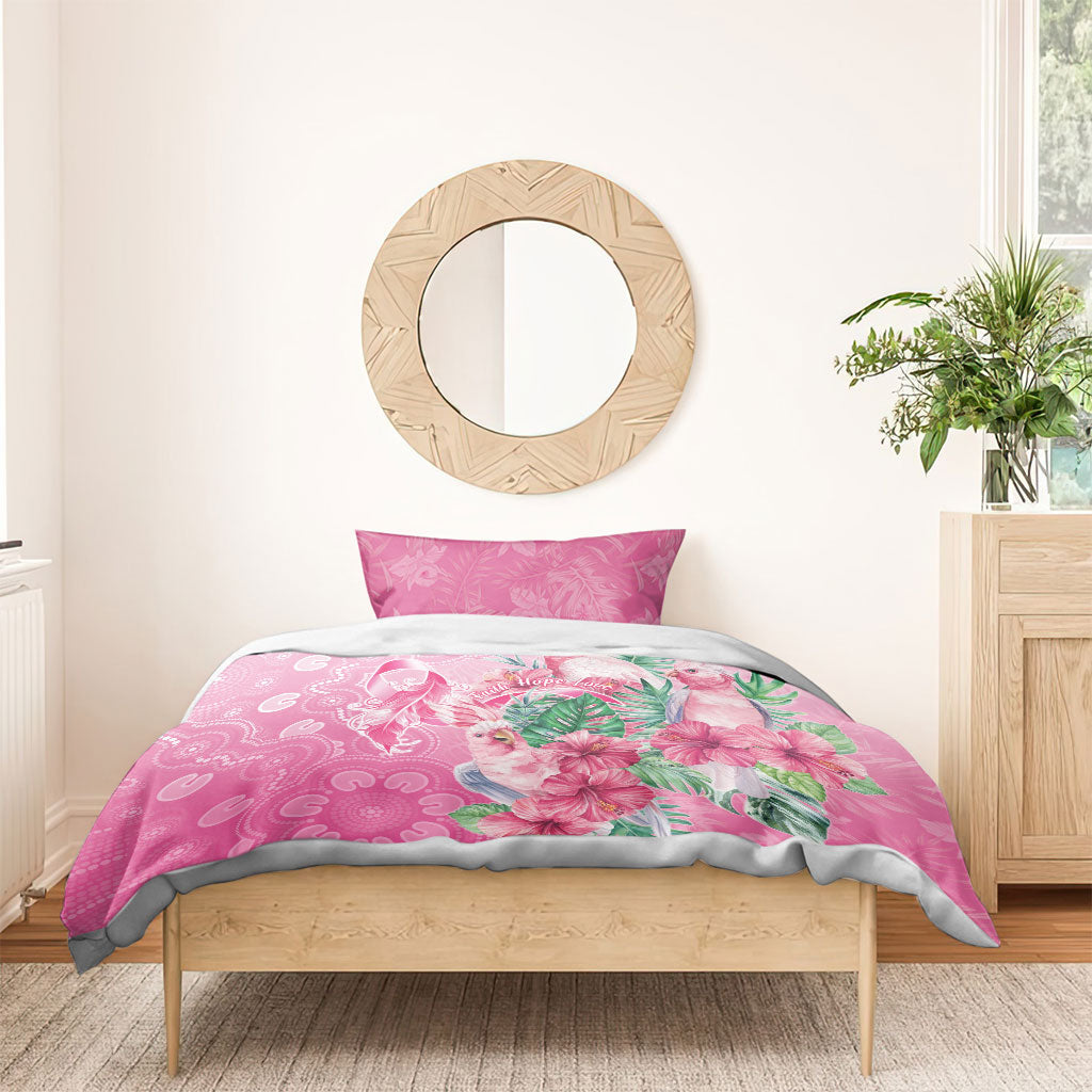 Australia Cockatoos Breast Cancer Bedding Set Faith Hope Love