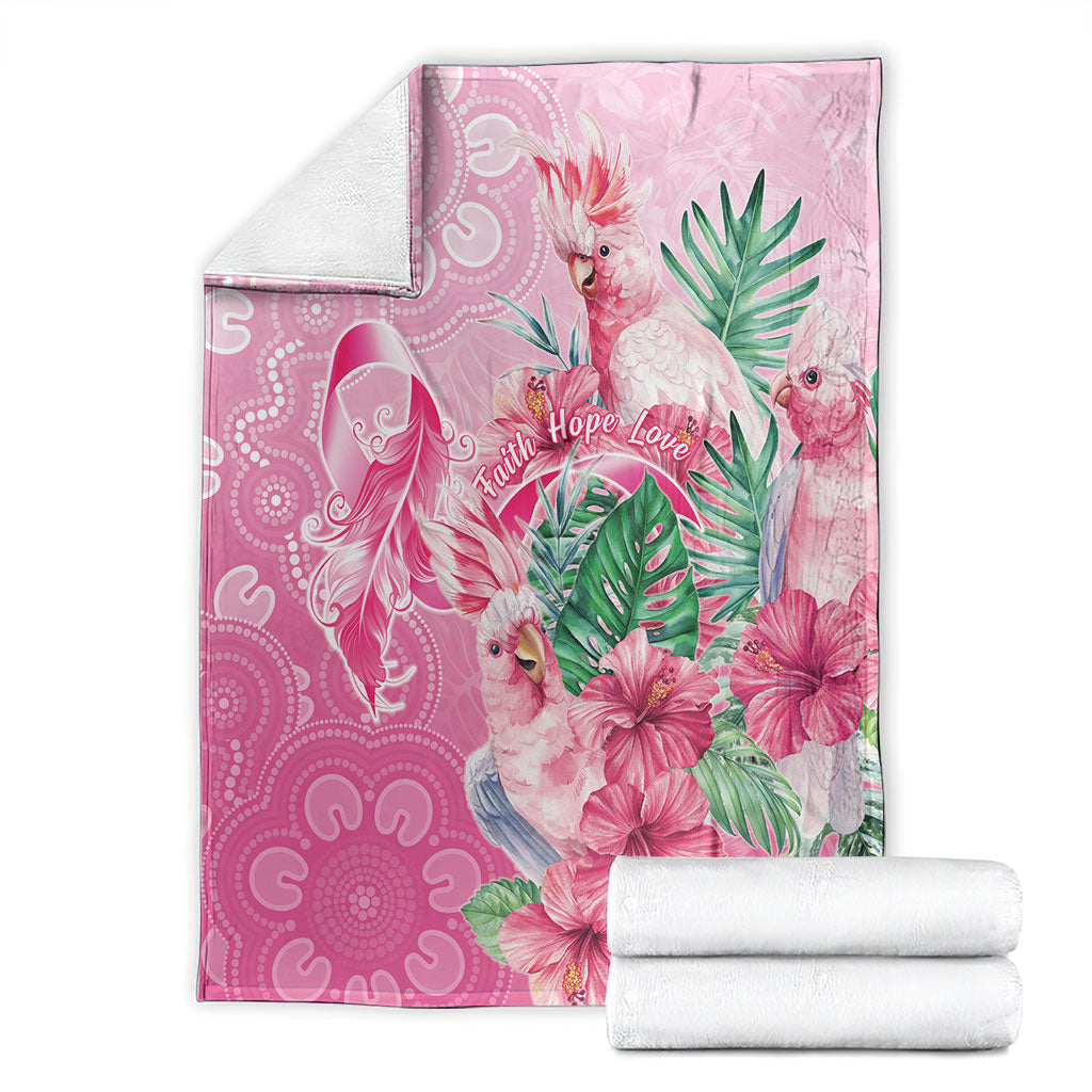 Australia Cockatoos Breast Cancer Blanket Faith Hope Love