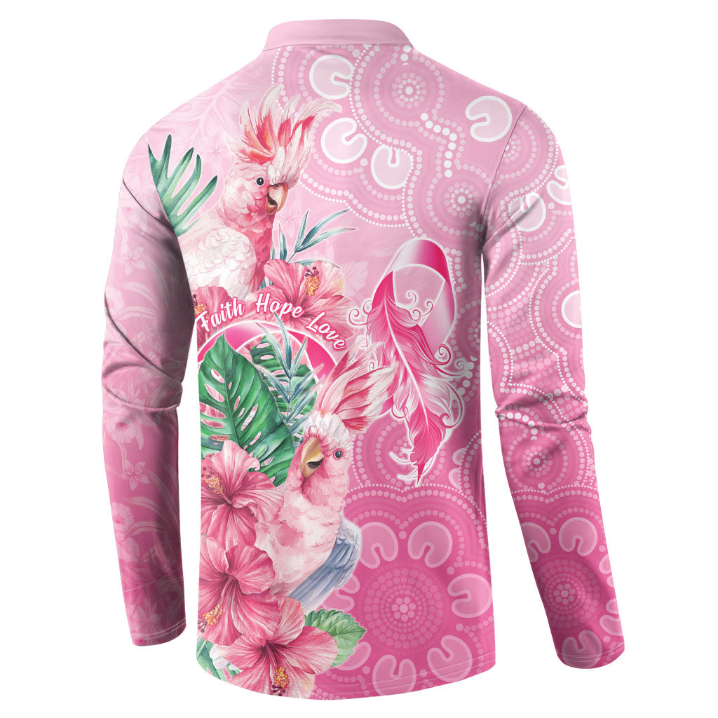 Australia Cockatoos Breast Cancer Button Sweatshirt Faith Hope Love