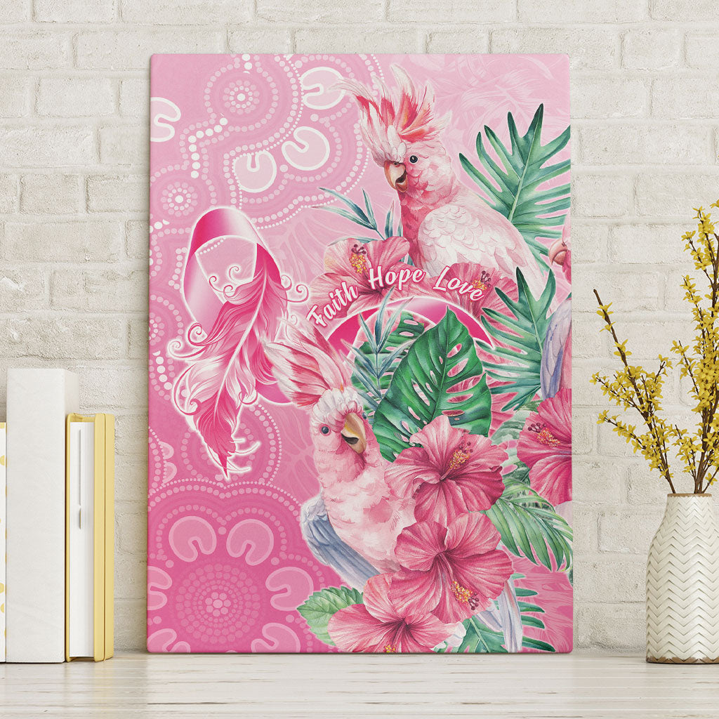 Australia Cockatoos Breast Cancer Canvas Wall Art Faith Hope Love