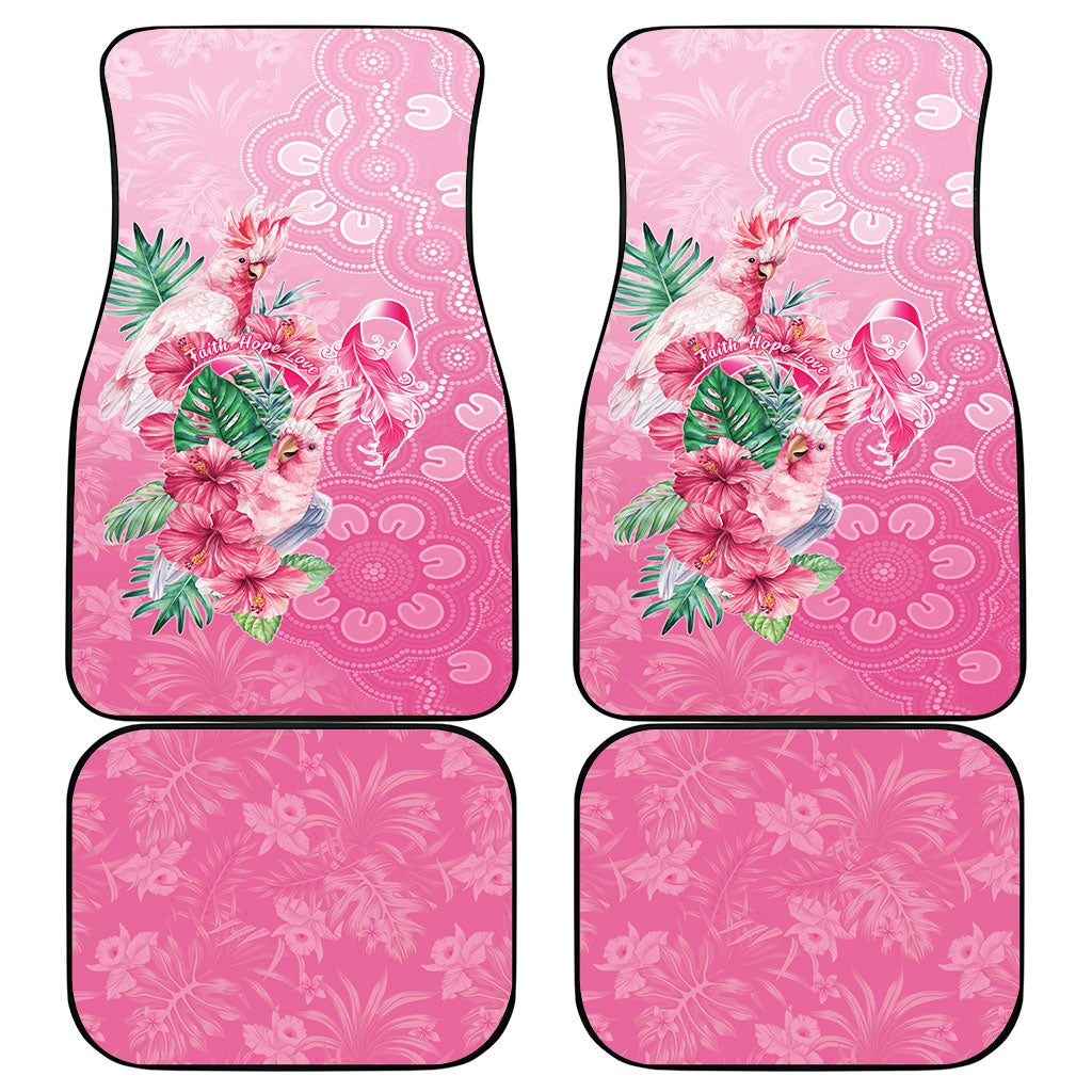 Australia Cockatoos Breast Cancer Car Mats Faith Hope Love