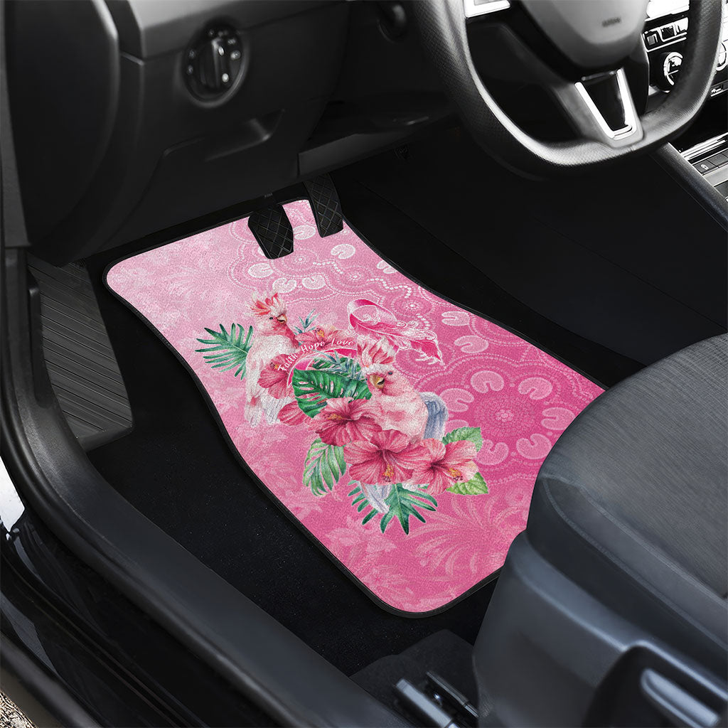 Australia Cockatoos Breast Cancer Car Mats Faith Hope Love
