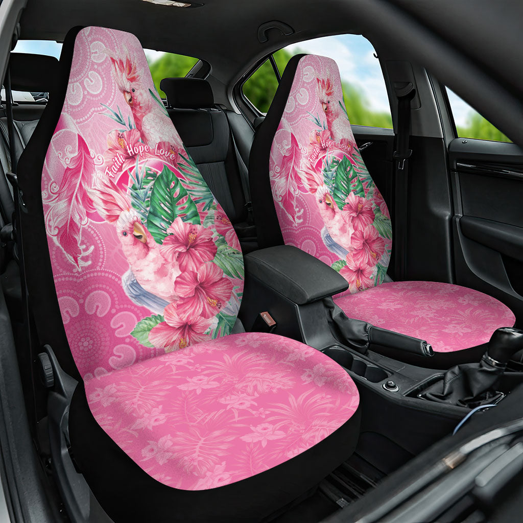 Australia Cockatoos Breast Cancer Car Seat Cover Faith Hope Love