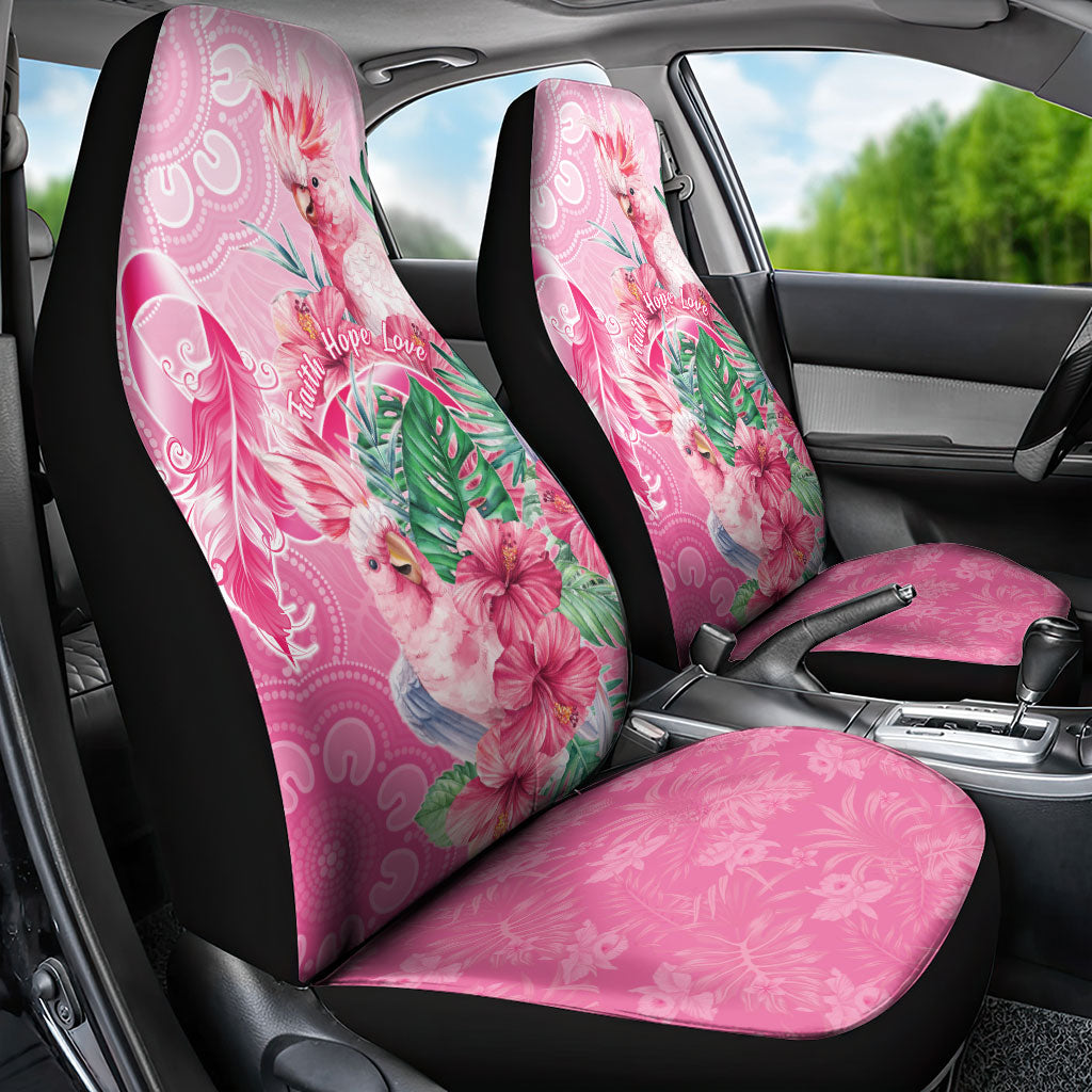 Australia Cockatoos Breast Cancer Car Seat Cover Faith Hope Love