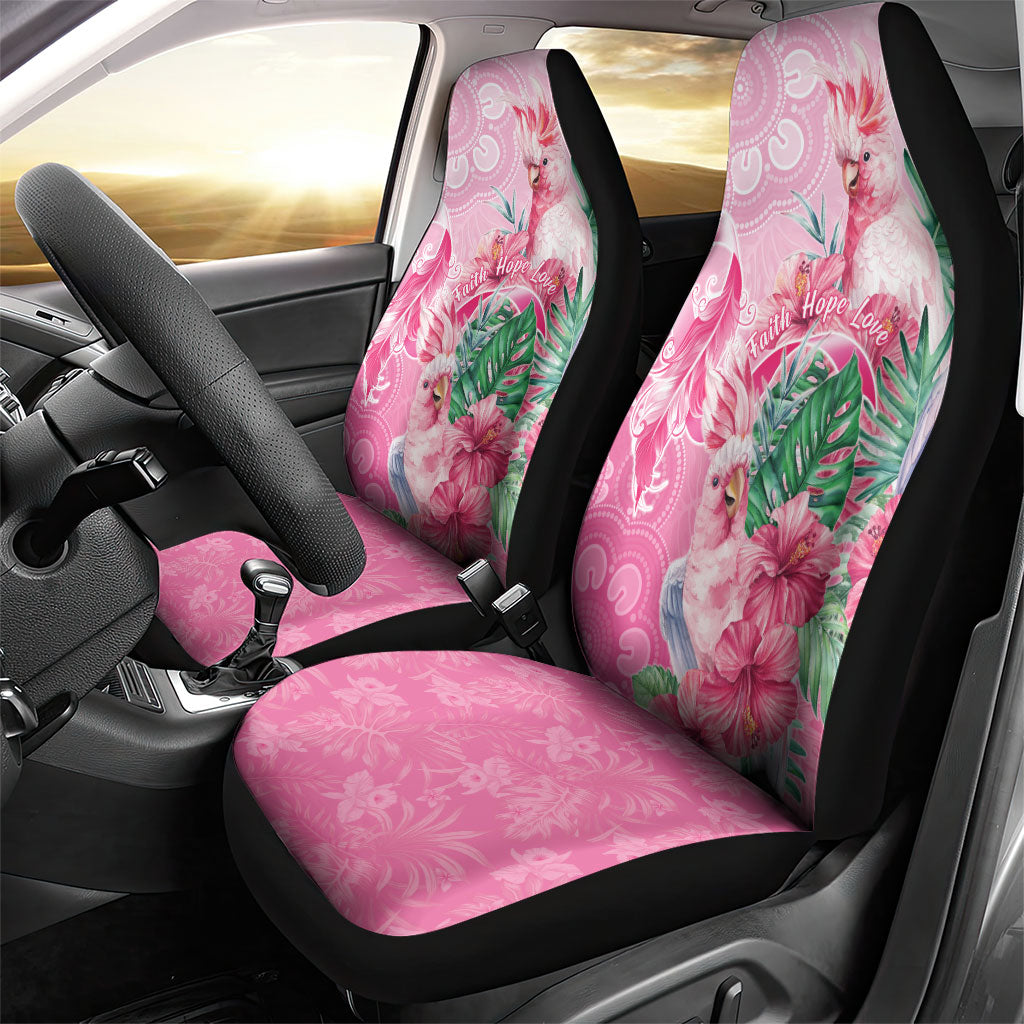 Australia Cockatoos Breast Cancer Car Seat Cover Faith Hope Love