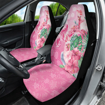 Australia Cockatoos Breast Cancer Car Seat Cover Faith Hope Love