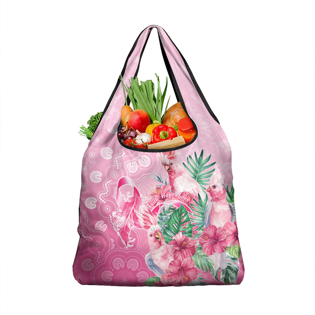 Australia Cockatoos Breast Cancer Grocery Bag Faith Hope Love