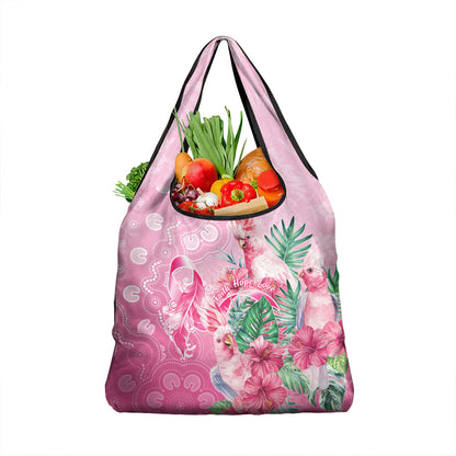 Australia Cockatoos Breast Cancer Grocery Bag Faith Hope Love