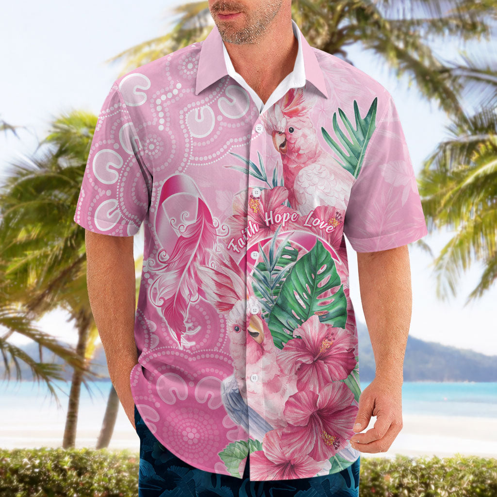 Australia Cockatoos Breast Cancer Hawaiian Shirt Faith Hope Love