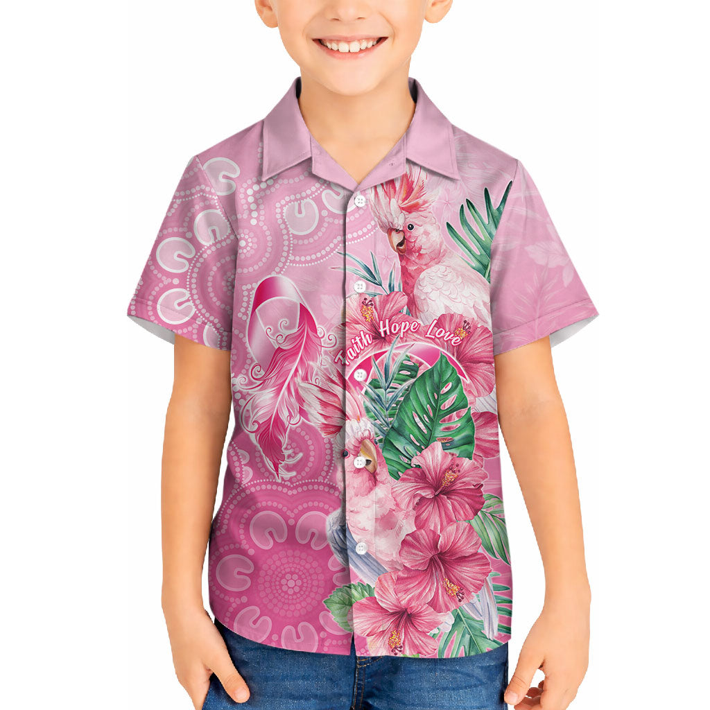 Australia Cockatoos Breast Cancer Hawaiian Shirt Faith Hope Love